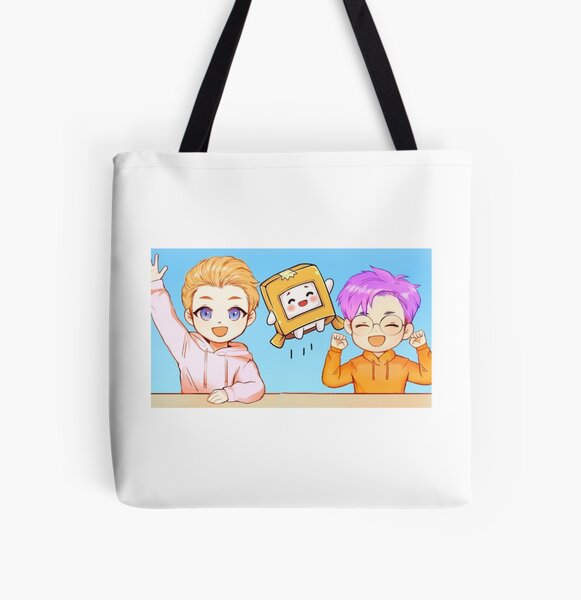 Happy lankybox kids All Over Print Tote Bag RB1912 product Offical lankybox Merch