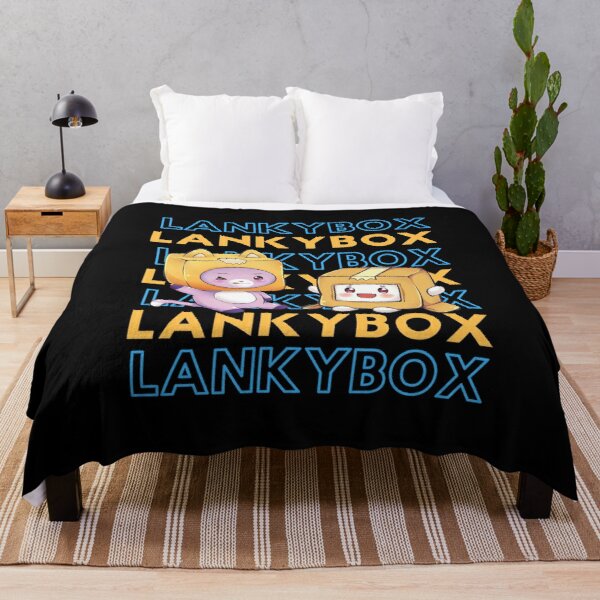 beast gaming mr foxy and boxy lankybox Throw Blanket RB1912 product Offical lankybox Merch