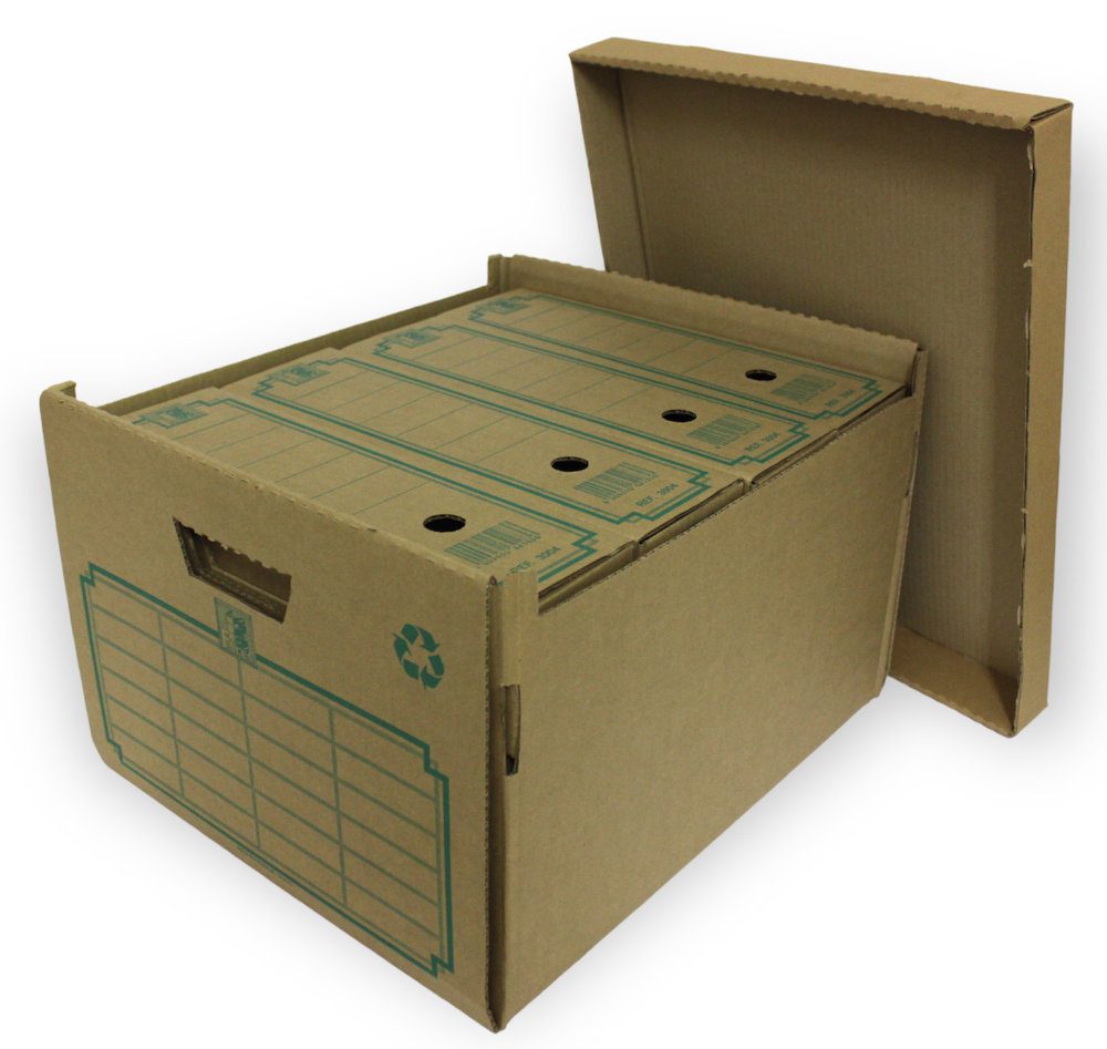 Large Corrugated Archive Box with 4 Foolscap Archive Boxes The Lever