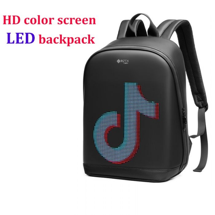 LED Display backpack Business travel Laptop Backpack Men DIY Smart backpack advertise school Backpack woman Bluetooth 5 - Led Backpack