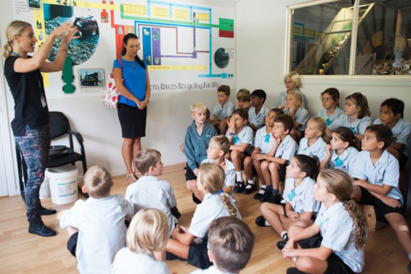 Teacher and young students in classroom