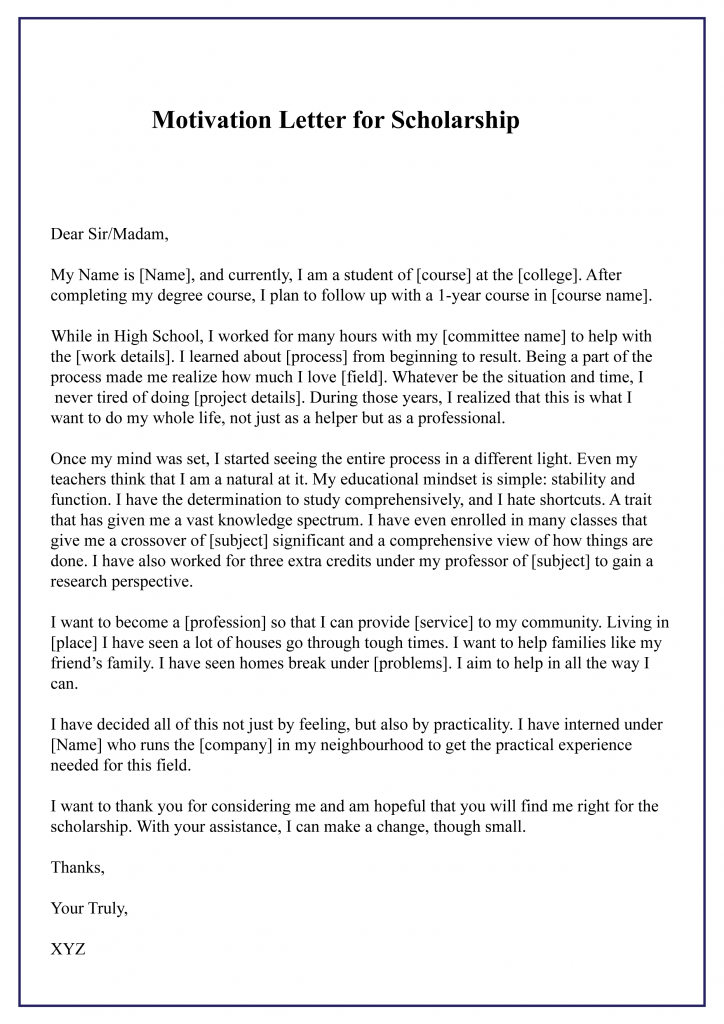 university motivation letter for exchange