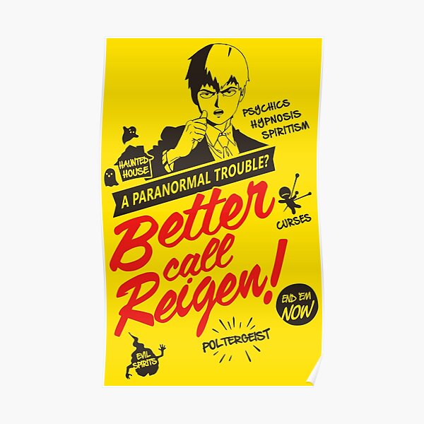 Better Call Reigen Poster RB1710 product Offical Mob Psycho 100 Merch
