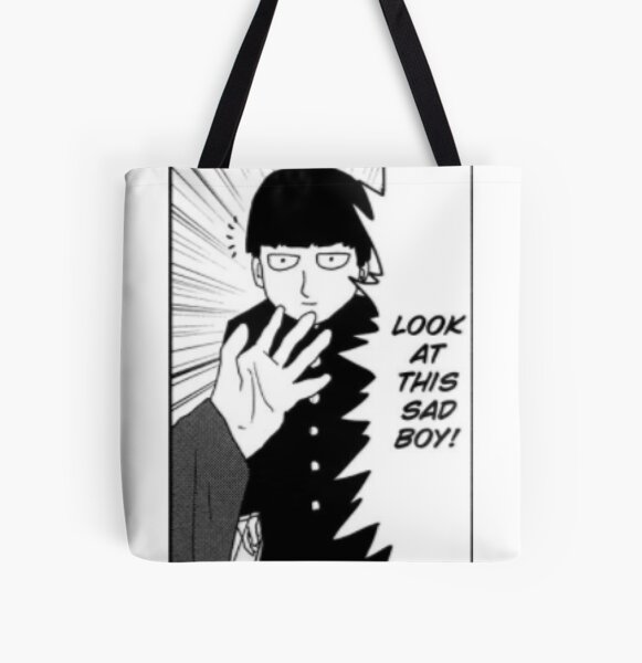 a sad boy  All Over Print Tote Bag RB1710 product Offical Mob Psycho 100 Merch