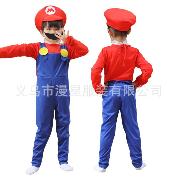 Super Mario Luigi Cartoon Anime Figure Clothes Halloween Costumes Cosplay Directing Tools Children s Festival Kid 1 - Mario Plush