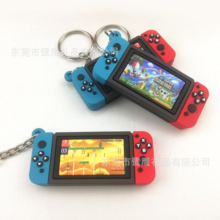 super mario keychain switch Charm game handle chain Claw machine Mario key chains ring action toys 4 - Mario Plush