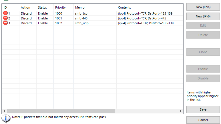 SoftEther Access List