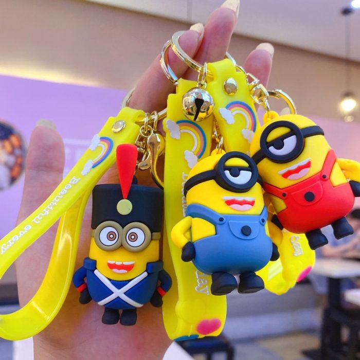 Anime Cute Little Yellow Man Cartoon Plush Doll Keychain Women Bag Ornaments Creative Small Gift New 1 - Minion Plush
