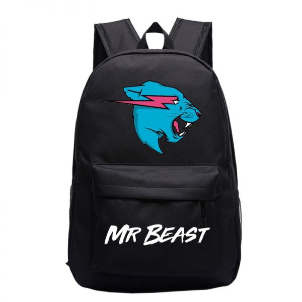 Mr Beast Lightning Cat Mochila for Boys Girls Cartoon Backpack School Students Knapsack Teens Travel Laptop 2 - Mr Beast Shop