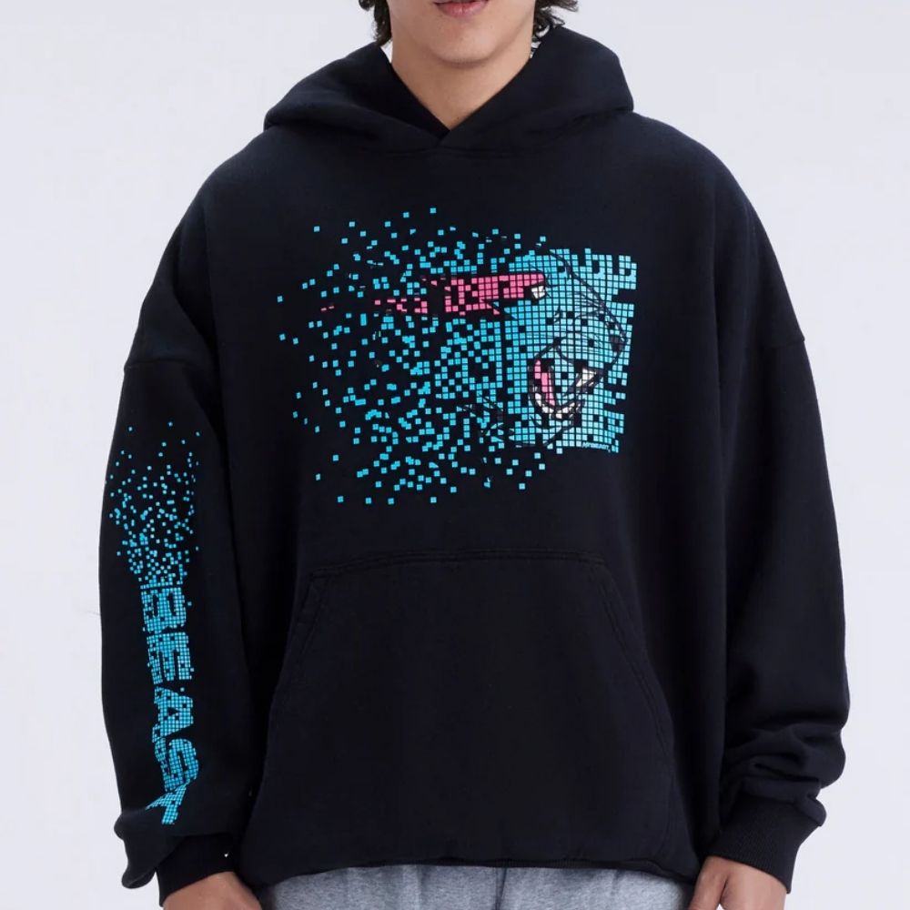 Mr Beast Hoodies - Datablocker Pixel Logo Beast Pullover Hoodie | Mr ...