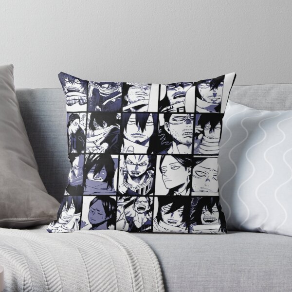 Aizawa Shota Collage Throw Pillow RB2210 product Offical My Hero Academia Merch