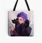 Hitoshi Shinsou + Cat All Over Print Tote Bag RB2210 product Offical My Hero Academia Merch