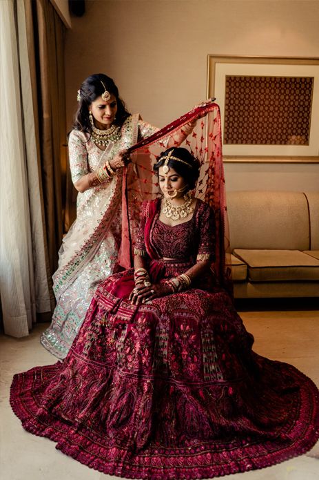 Top more than 138 red wine colour bridal lehenga best