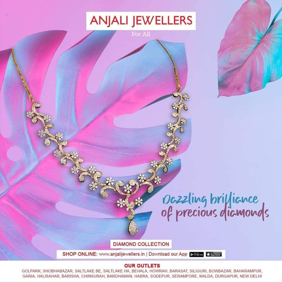 Anjali jewellers diamond hot sale earring collection with price