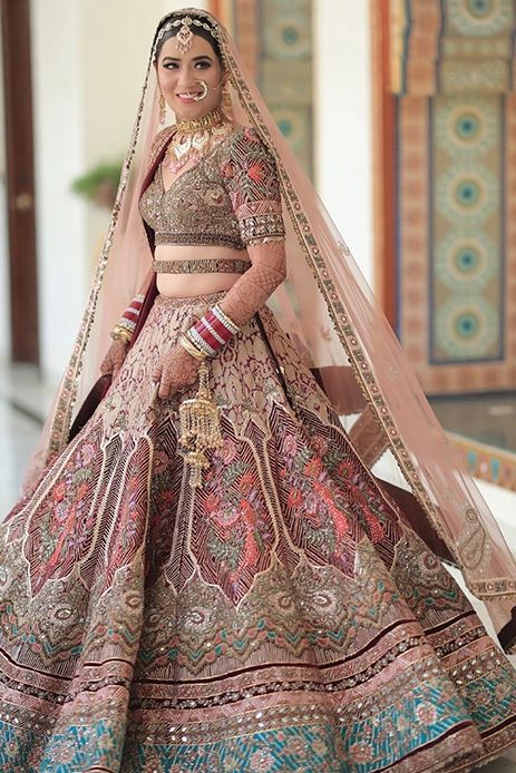 Colourful bridal outlet lehenga