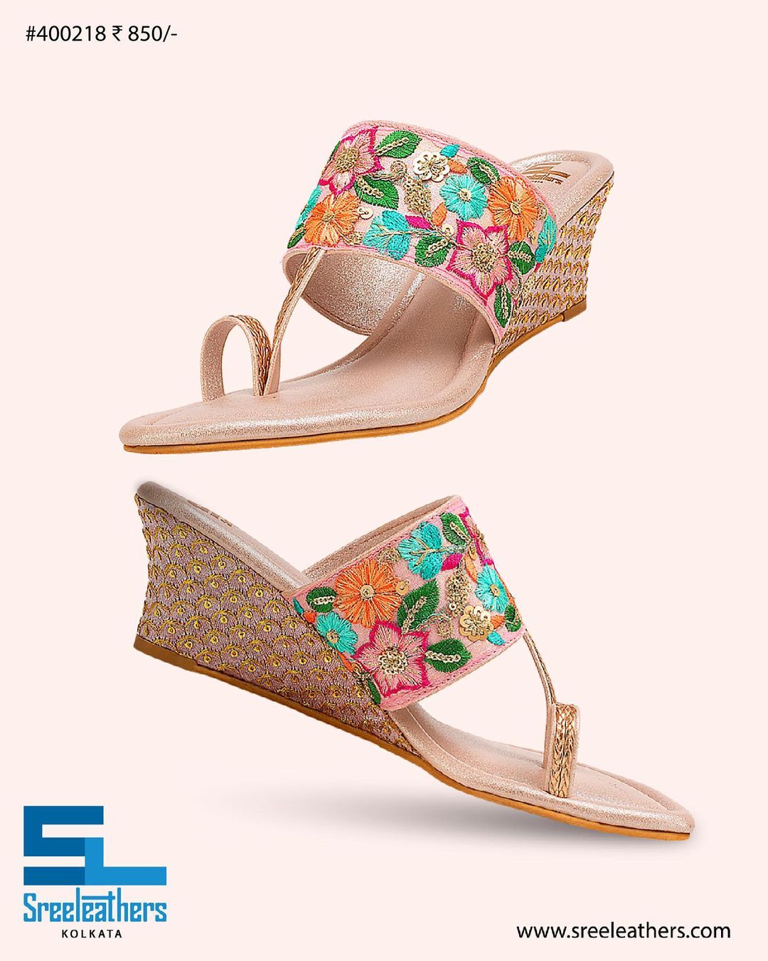 Sreeleathers ladies heel sandals with online price