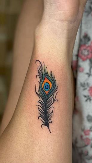 30 Amazing Krishna Mor Pankh Tattoo Designs Every Shade of Women