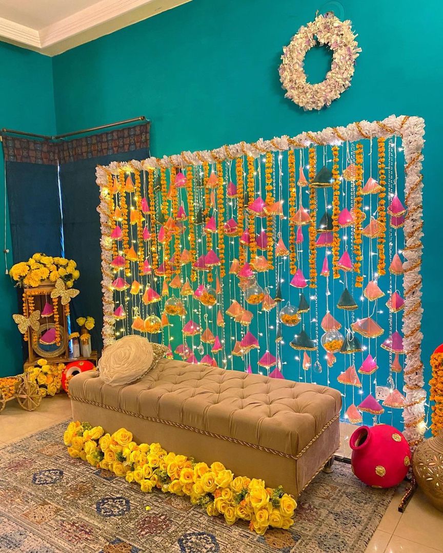 Top 10 Low-Cost Simple Haldi Decoration at Home which went Viral
