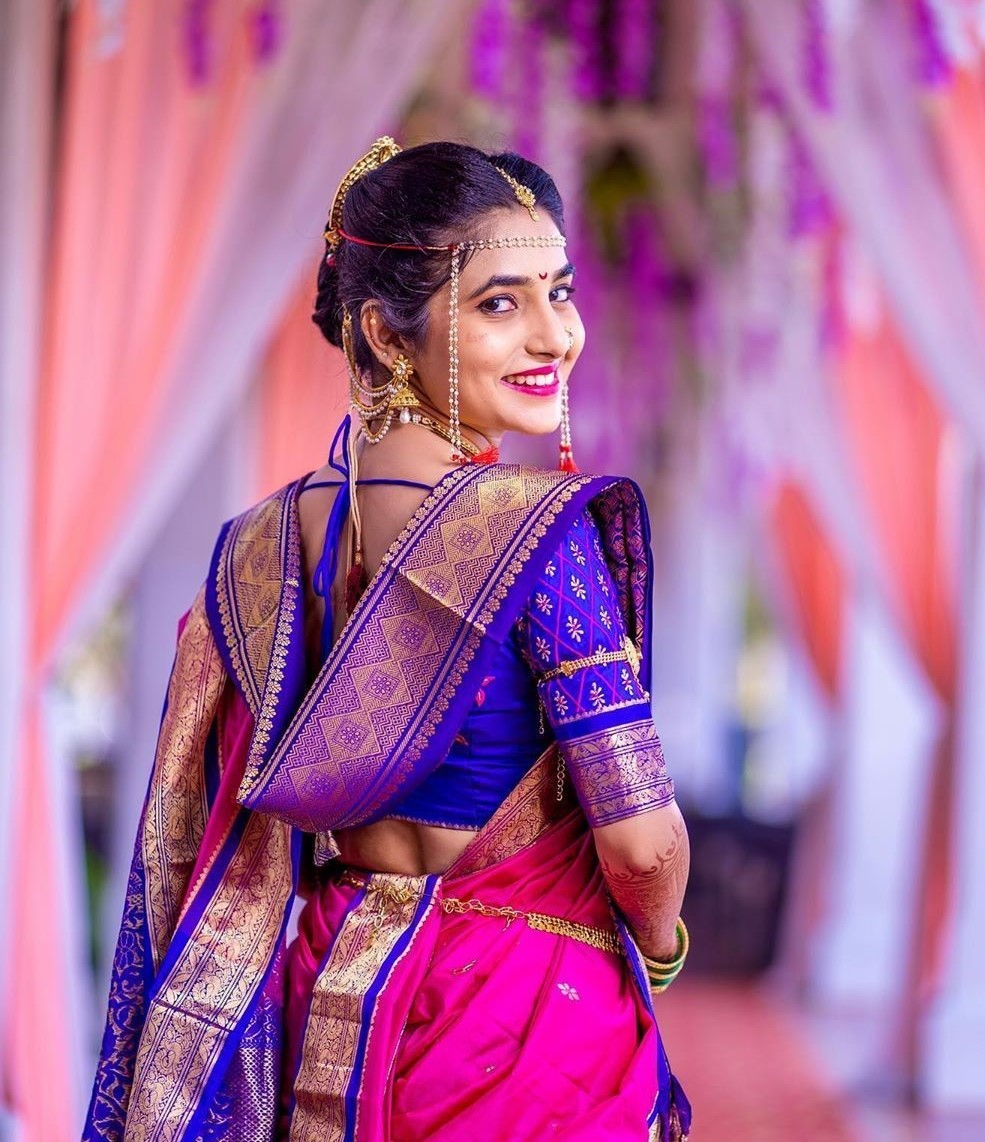 Top 15 Amazing Marathi Wedding Paithani Saree and Blouse Photos