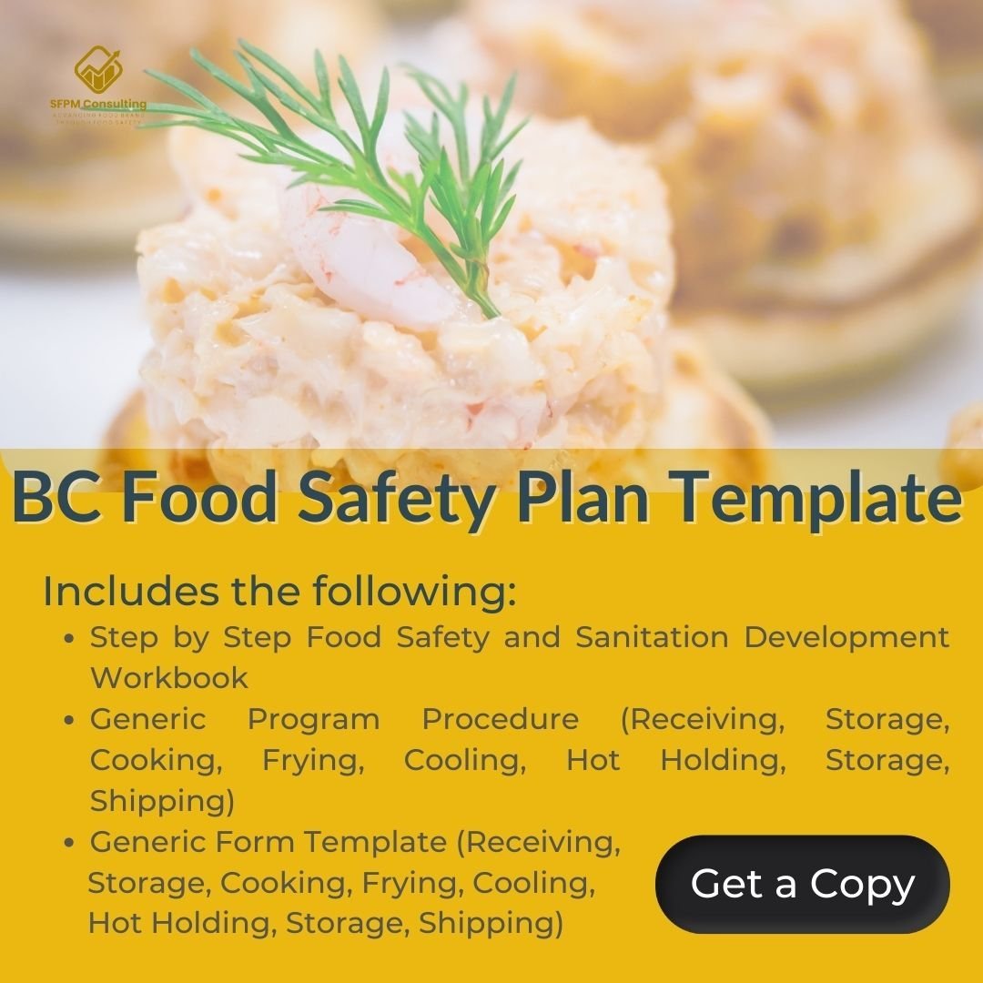 Save time and money with SFPM's BC Food Safety Plan Template - 2
