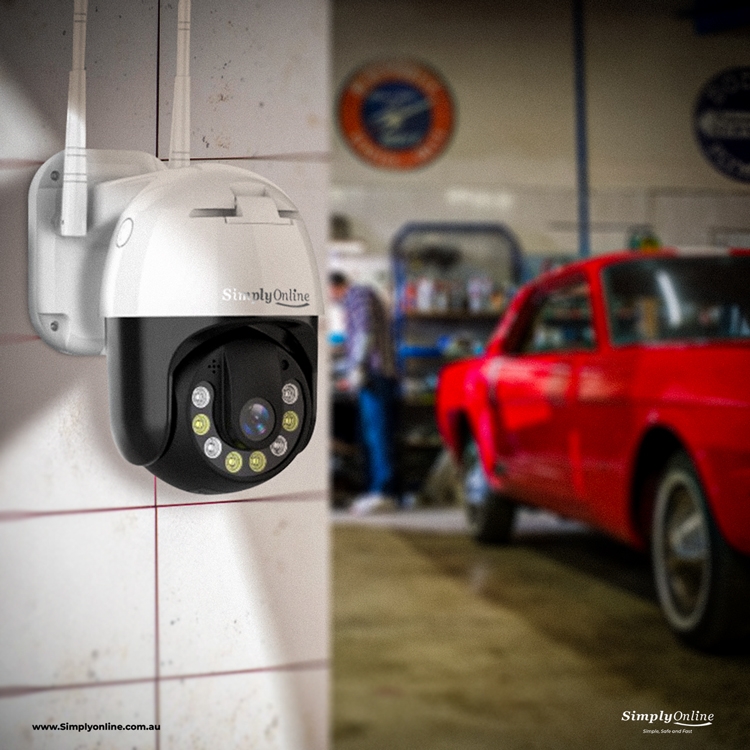 5MP WiFi Outdoor Security Camera in garage