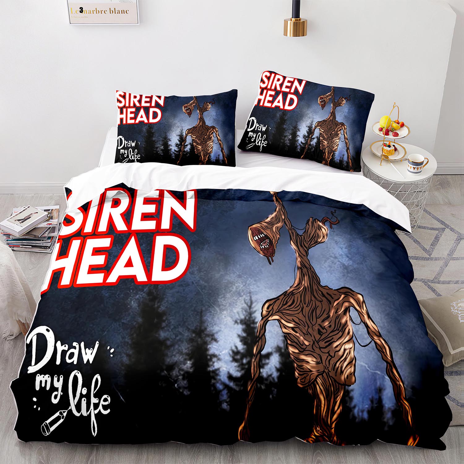 Siren Head Bedding Set Single Twin Full Queen King Size Siren Head Bed Set Children s 1 - Siren Head Plush