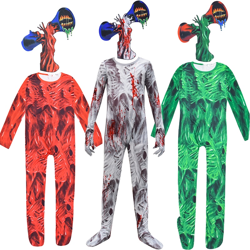 Kids Siren Head Cosplay Scary Boys Humanoid Monster Costume Halloween Costumen Adult Men Family Siren Head 1 - Siren Head Plush