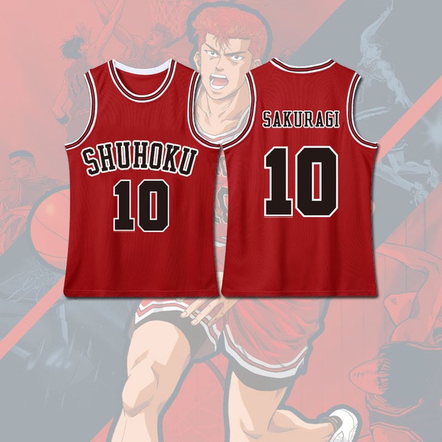 Anime Sakuragi Hanamichi Cosplay Slam Dunk Jersey Shohoku School Basketball Team Uniform Sportswear Kaede Rukawa Cosplay 15.jpg 640x640 15 - Slam Dunk Merch