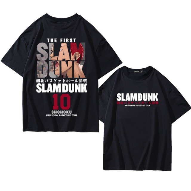 Anime Slam Dunk T Shirt for Men s Sakuragi Hanamichi Kaede Rukawa Tee Oversized Japanese - Slam Dunk Merch