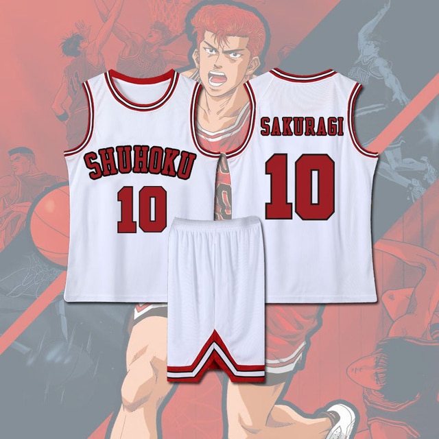 Anime Sakuragi Hanamichi Cosplay Slam Dunk Jersey Shohoku School Basketball Team Uniform Sportswear Kaede Rukawa Cosplay 5.jpg 640x640 5 - Slam Dunk Merch