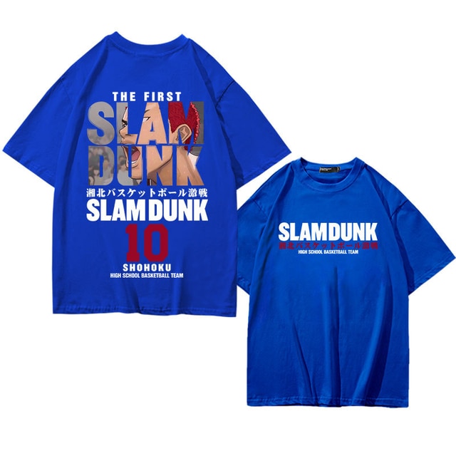 Anime Slam Dunk T Shirt for Men s Sakuragi Hanamichi Kaede Rukawa Tee Oversized Japanese Manga.png 640x640 2 - Slam Dunk Merch