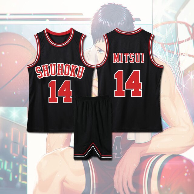 Hisashello Mitsui Print T Shirt Japanese Anime Slam Dunk Shohoku