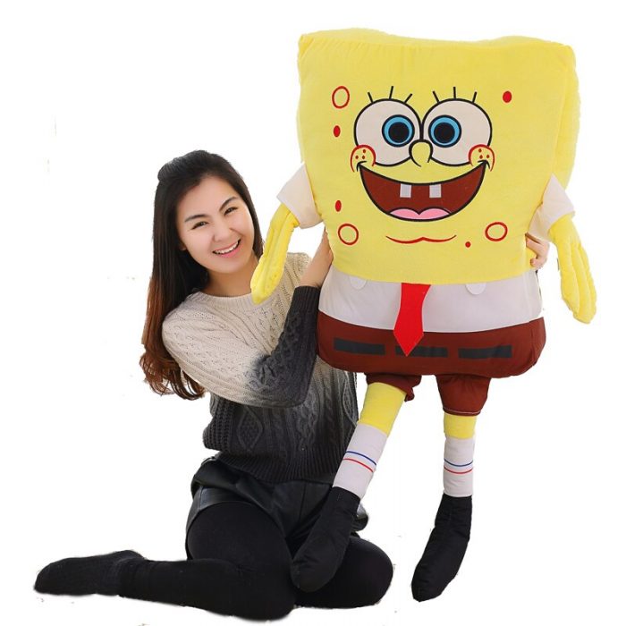 40 100cm Soft Plush Animal Sponge Starfish Plush Stuffed Toy Kawaii Baby Pillow Cartoon Doll Cotton 4 - Spongebob Plush