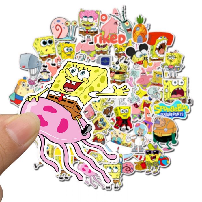 10 30 50Pcs Spongebobs Stickers Cute Squarepants Patrick Star Anime Sticker Guitar Cartoon Waterproof Graffiti Decals 3 - Spongebob Plush