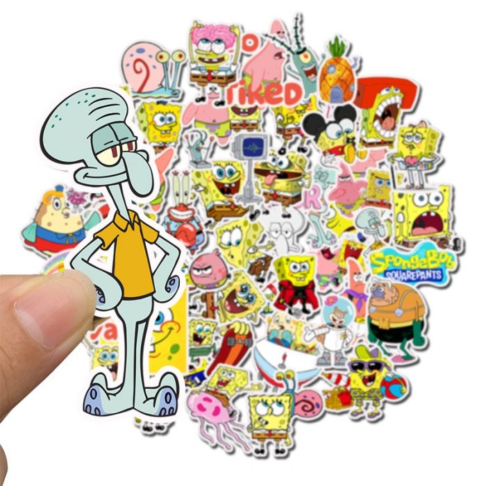 10 30 50Pcs Spongebobs Stickers Cute Squarepants Patrick Star Anime Sticker Guitar Cartoon Waterproof Graffiti Decals 5 - Spongebob Plush