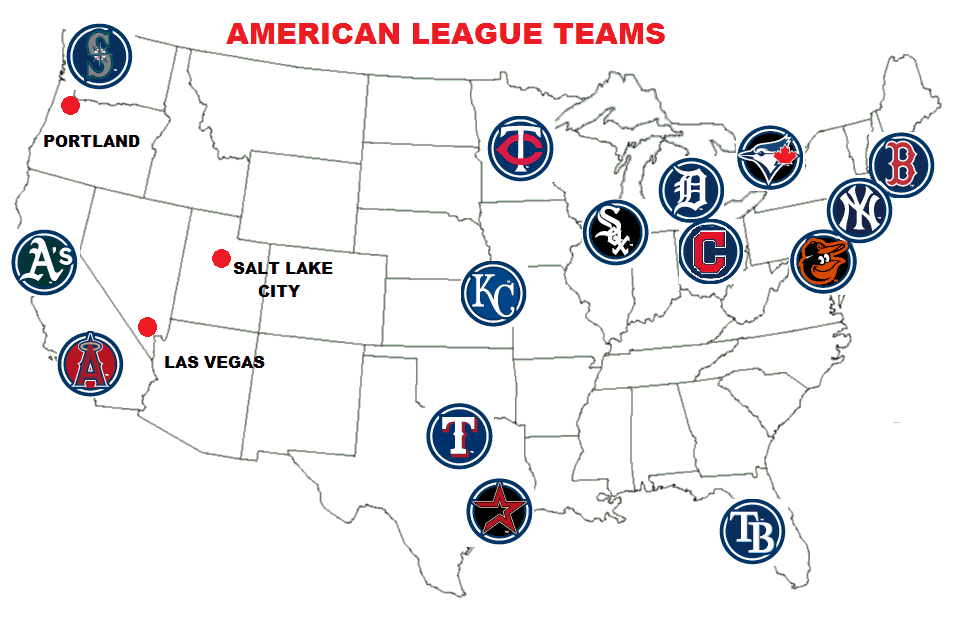 Major League Baseball: the American League Central- Map and Chart. «