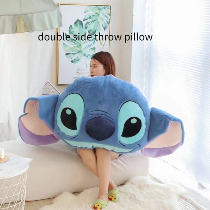 45 110cmGenuine Disney Stitch Double Sided Pillow Cushion Kawaii Soft Stuffed Animal Anime Cartoon Room Decor - Stitch Plush