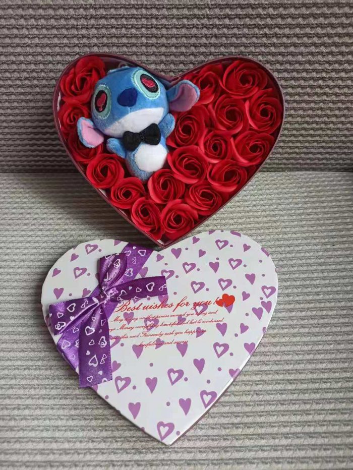 Disney Cartoon Lilo Stitch Plush Doll Toys Rose Bouquet Gift Box Stitch Flower Bouquet Home Decoration 5 - Stitch Plush
