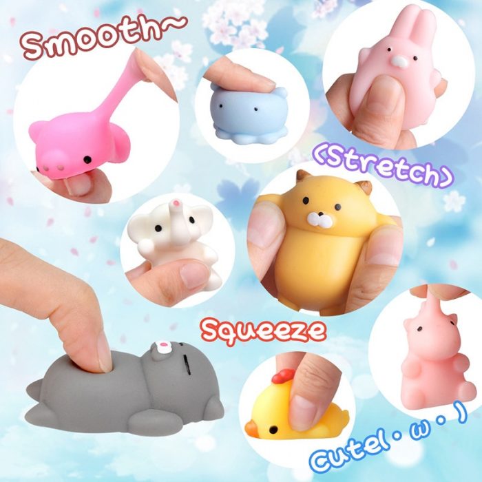 50 5PCS Kawaii Squishies Mochi Anima Squishy Toys For Kids Antistress Ball Squeeze Party Favors Stress 4 - Stress Ball