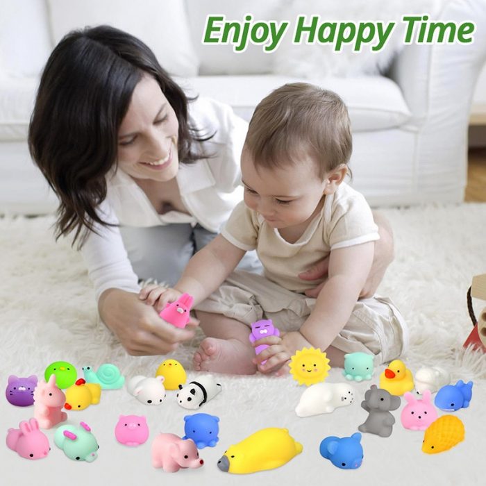 50 5PCS Kawaii Squishies Mochi Anima Squishy Toys For Kids Antistress Ball Squeeze Party Favors Stress 5 - Stress Ball