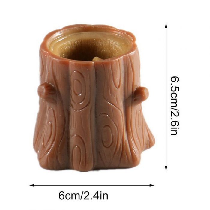 Cute Animal Squirrel Squeeze Squirrel Vent Squirrel Cup Decompression Toy Stump Rubber Stake Toys 3 - Stress Ball