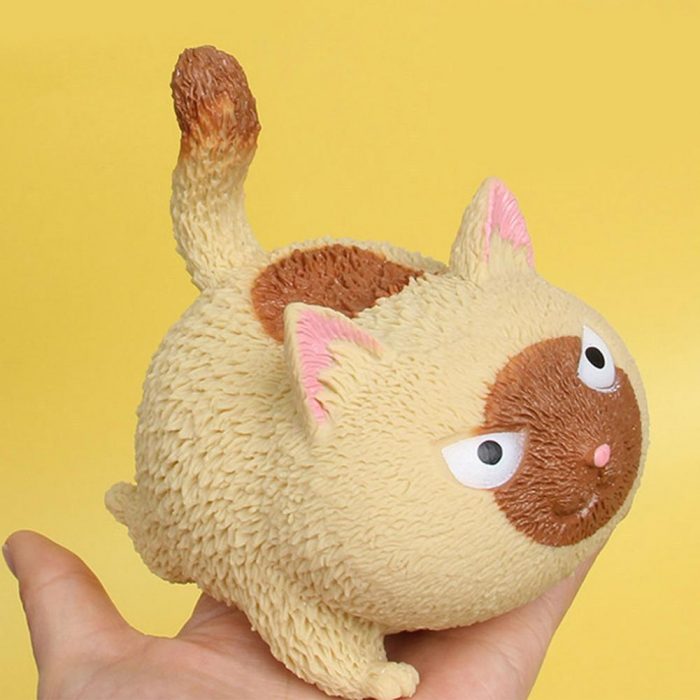 Cute Squeeze Animals Toys Cat shape Stress Relief Balls Stress Relief Squeeze Ball Stress Toys For - Stress Ball