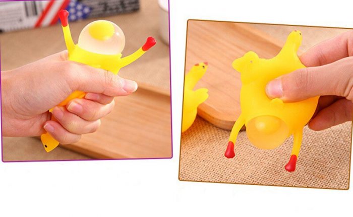 Cute Chicken Egg Laying Hens Crowded Stress Ball Keychain Creative Funny Spoof Tricky Gadgets Toy Chicken 4 - Stress Ball