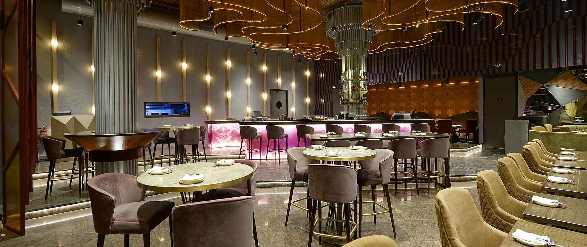 Modern Indian Bar and Restaurant Chain - Commercial Interior Design