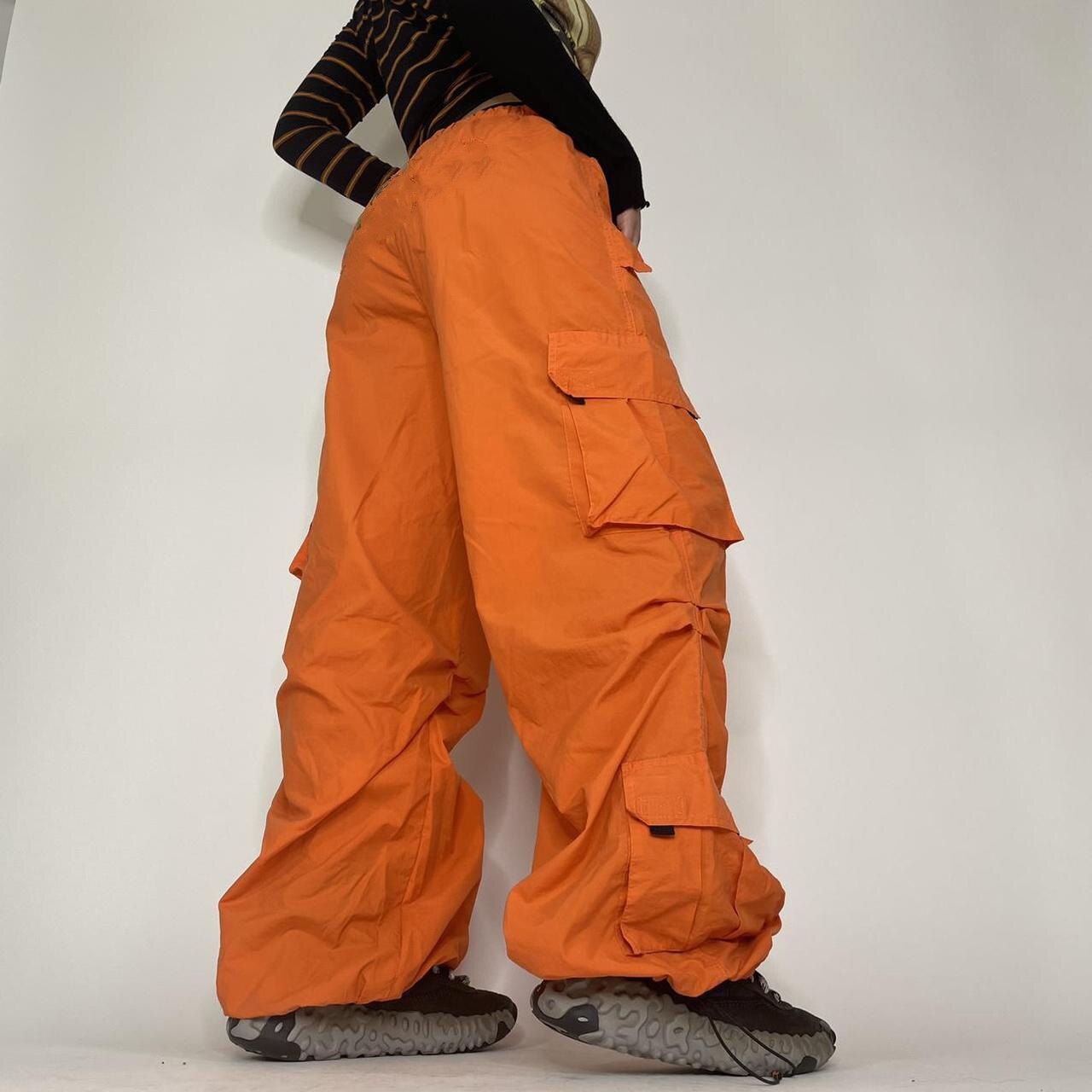 Y2K Clothing Cargo Pants Oversized Drawstring High Waist Parachute Loose  Fit Sweatpants