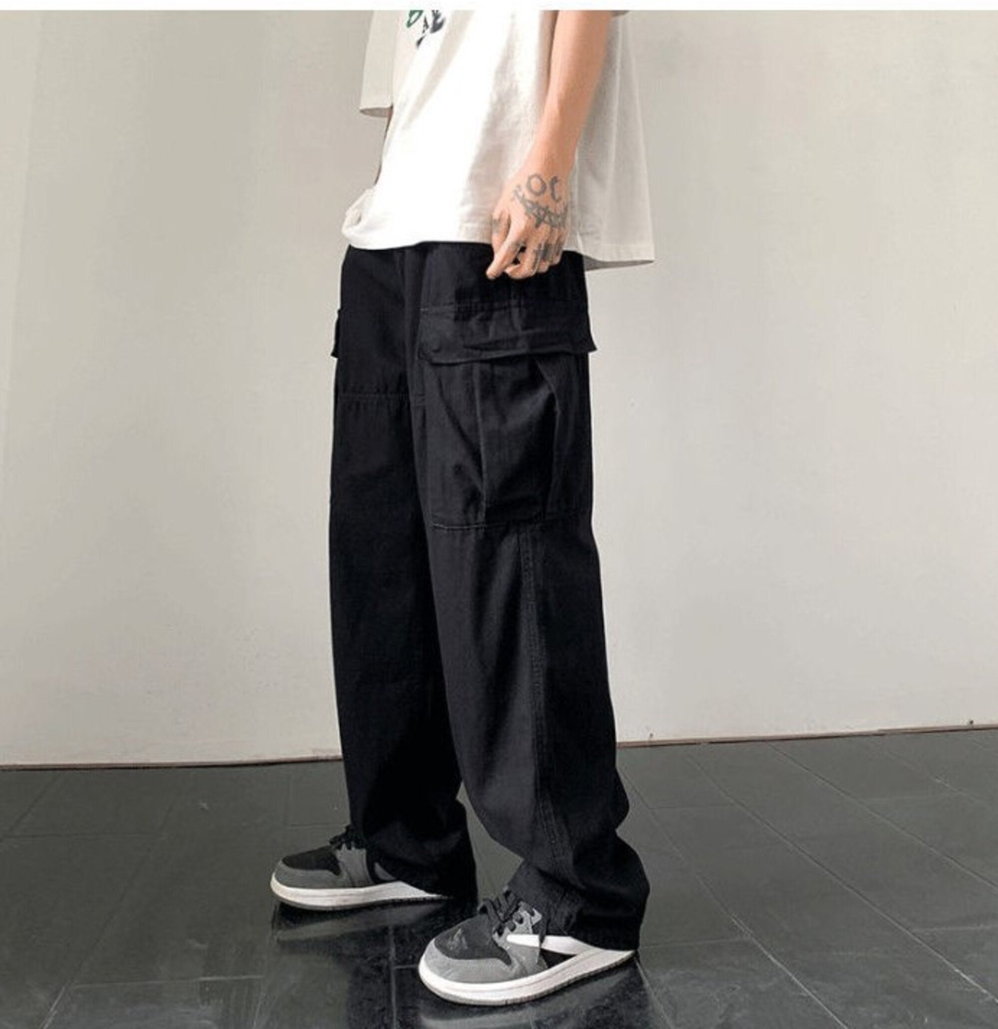 Casual Baggy Wide Leg Sweatpants 2022 Loose High Waist Streetwear Cargo Pants Womens Hippie Joggers Trousers Y2k Clothes