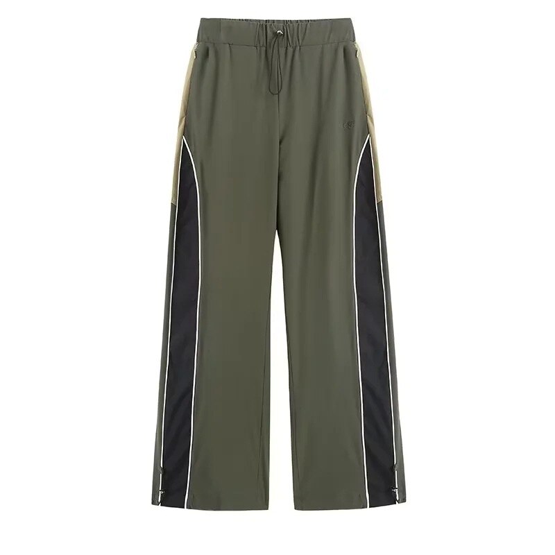 YOZOU Cargo Parachute Pants Green Beige Wide Leg Loose Baggy Pant Trousers Women Streetwear High Street 5 - Parachute Pant Shop