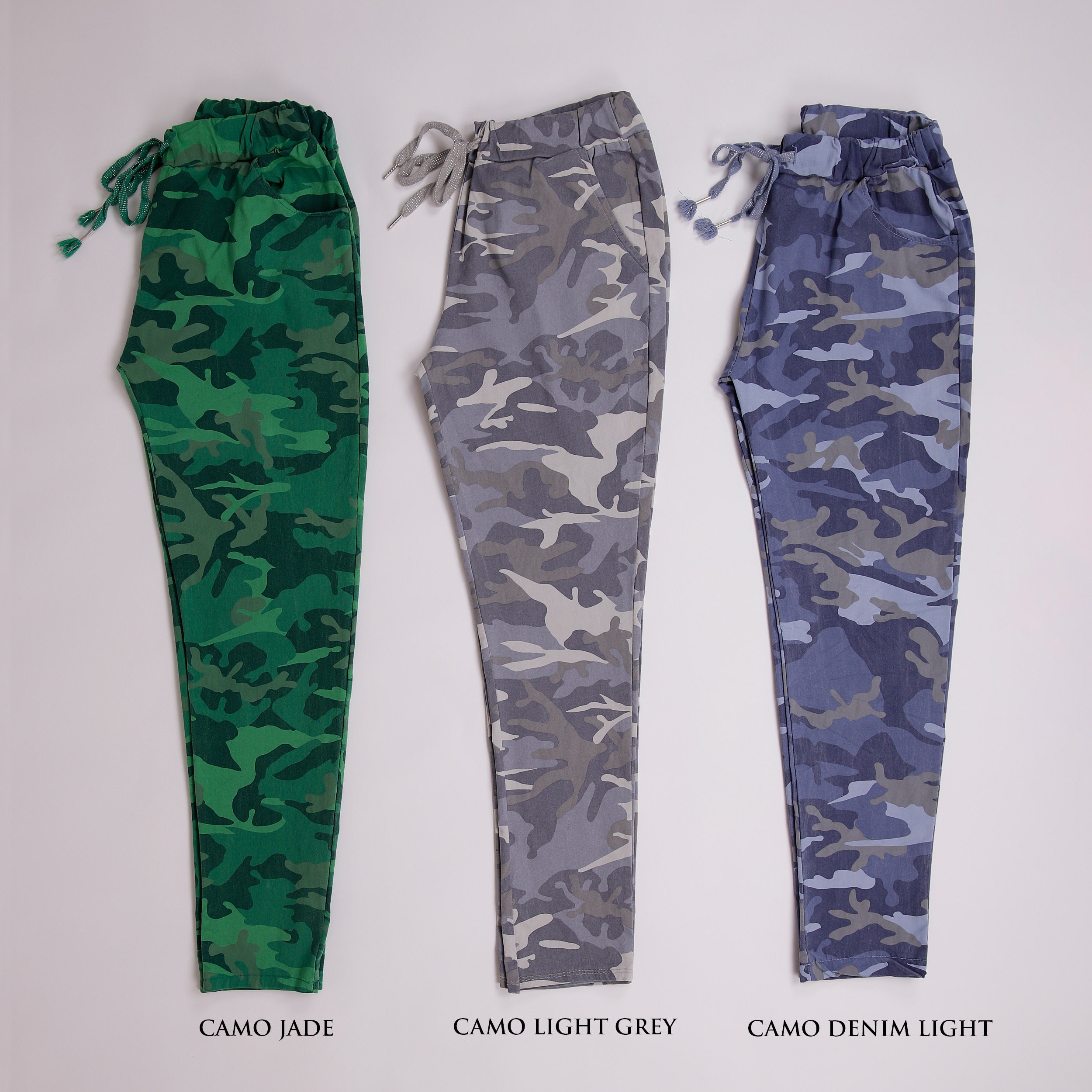 Nordbury Ladies Italian Stretch Camo Pant Army Print Magic Trousers Joggers