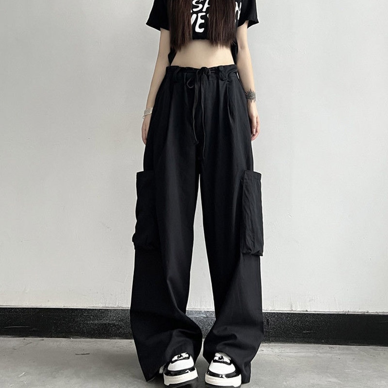 Harajuku Punk Style Gothic Parachute Pants Women Japanese Vintage Korean Fashion Female Y2k Jogging Sweatpants Grunge - Parachute Pant Shop