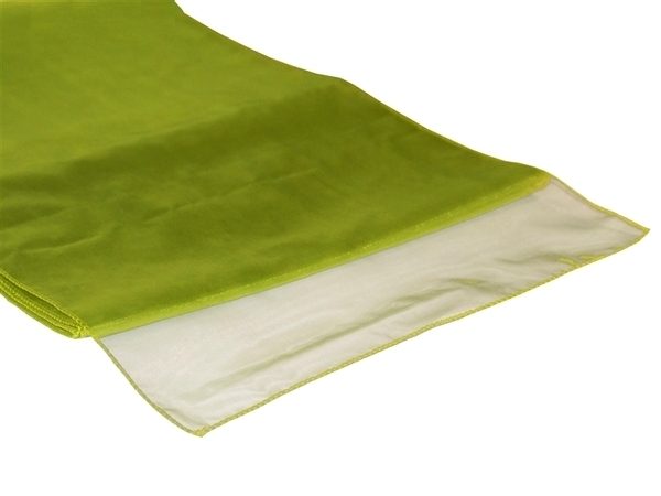 Organza Table Runner - Olive Green